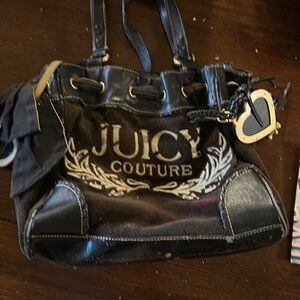 Juicy Couture black velour satchel from mid 2000’s